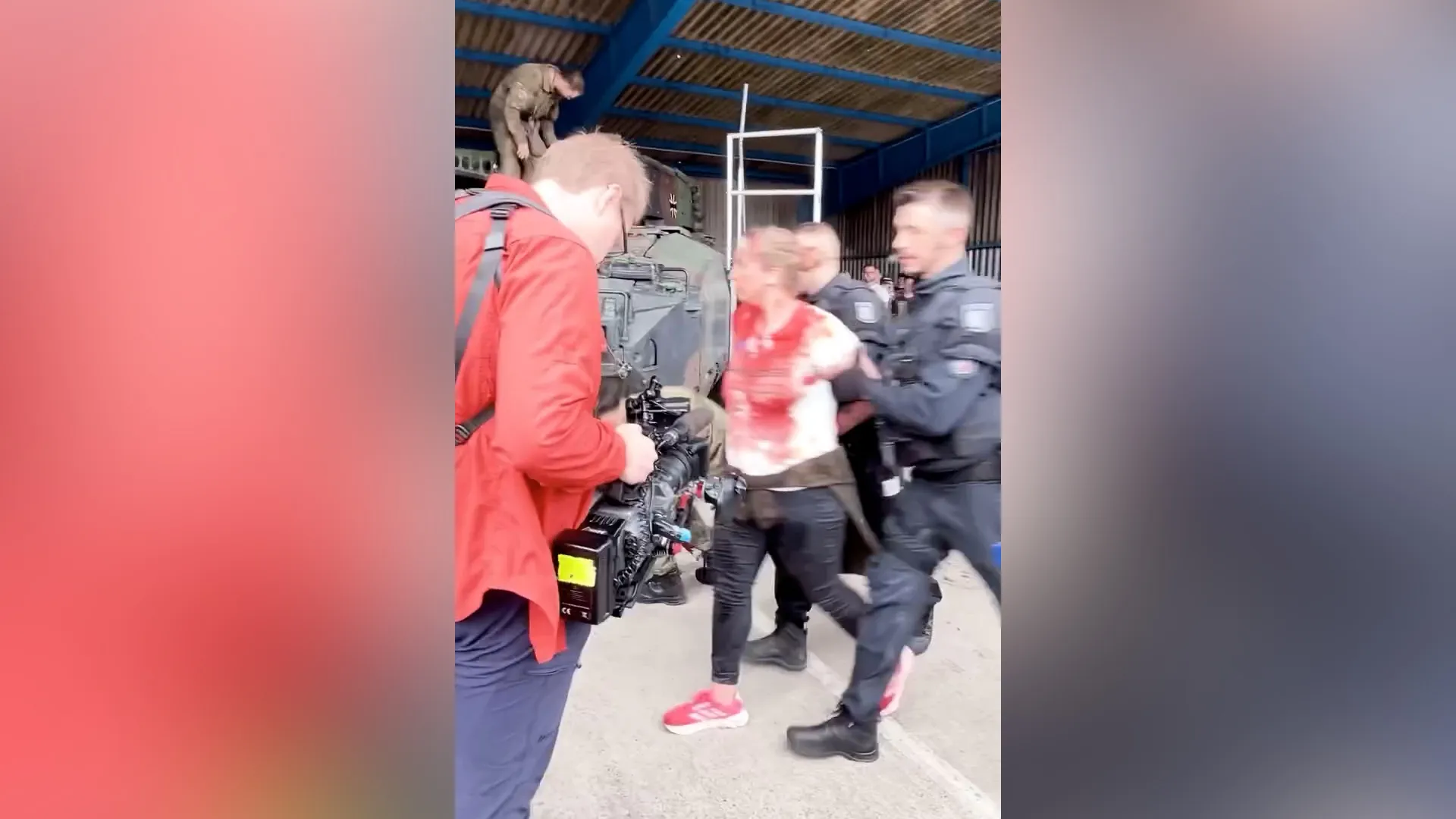 Activists disrupt German military exhibit over arms sales to Israel
