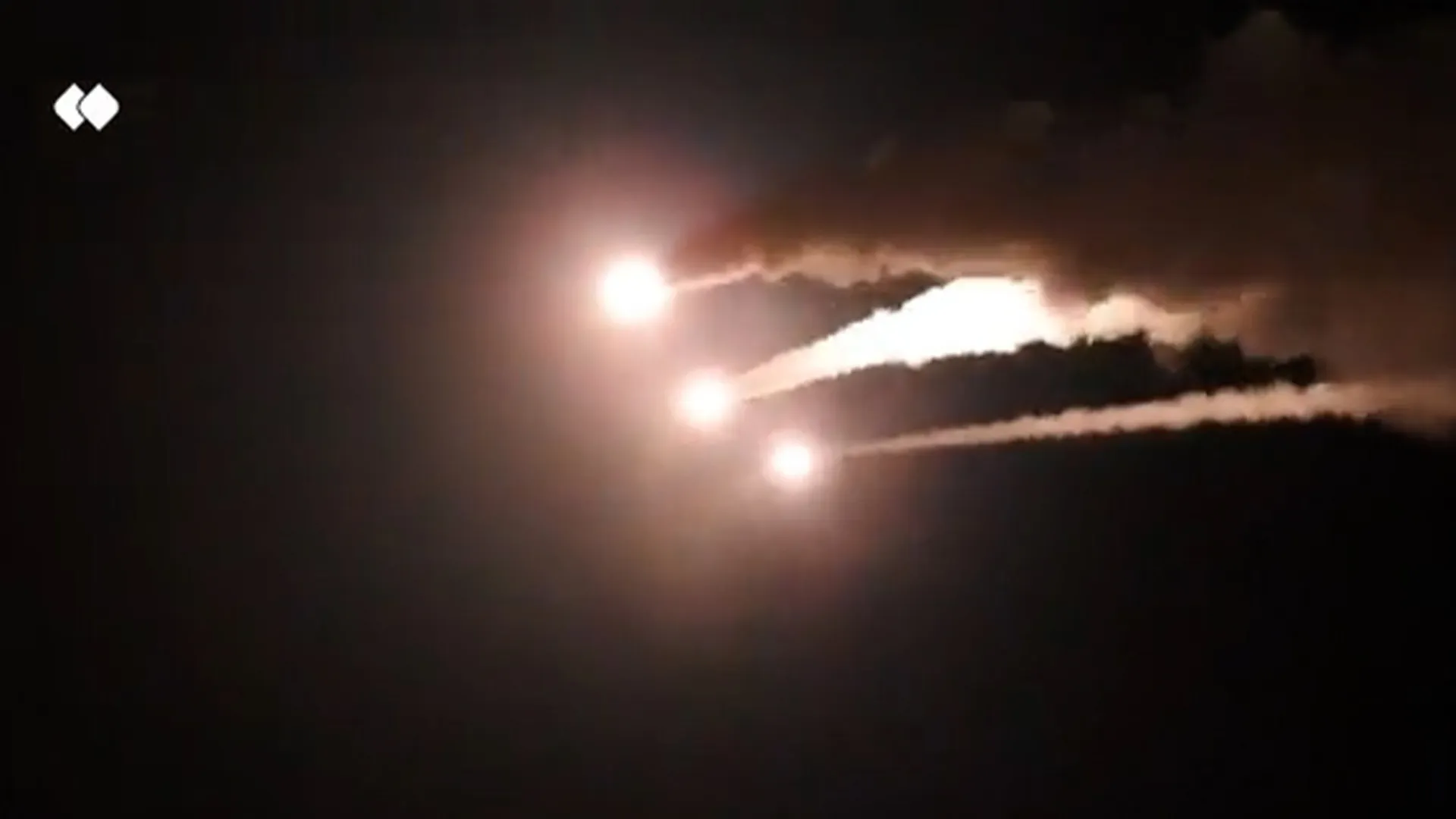 Videos show missiles launched from Iran into Israel
