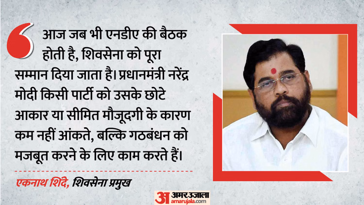 Politics: एकनाथ शिंदे का दावा- एनडीए में शिवसेना को हमेशा मिलता है सम्मान, कभी कमतर नहीं समझा गया