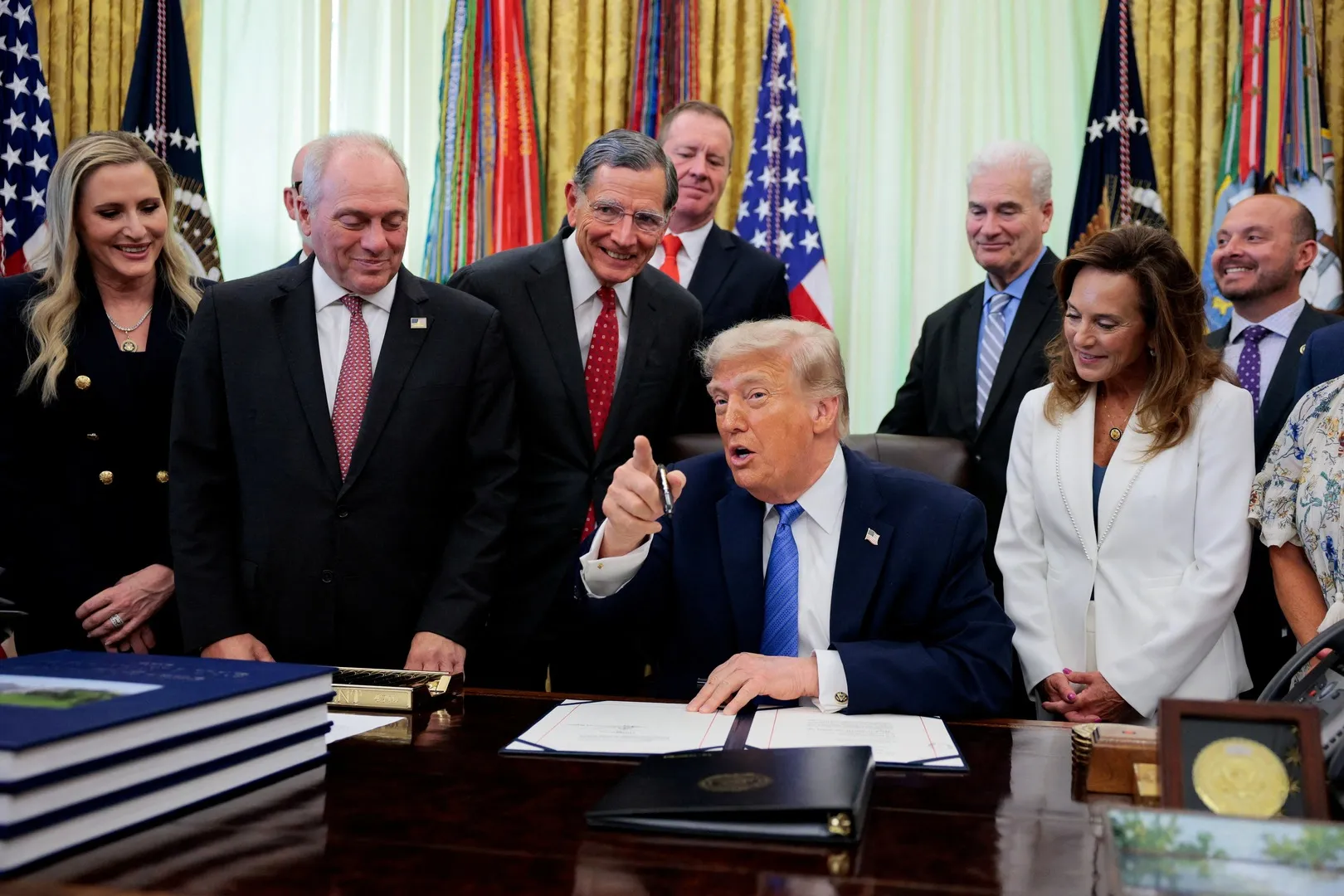 Trump: “we’re working… to make sure the right people come in”