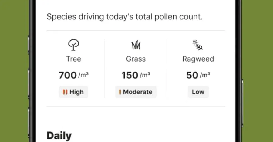 The Weather Channel app now predicts bad allergy days