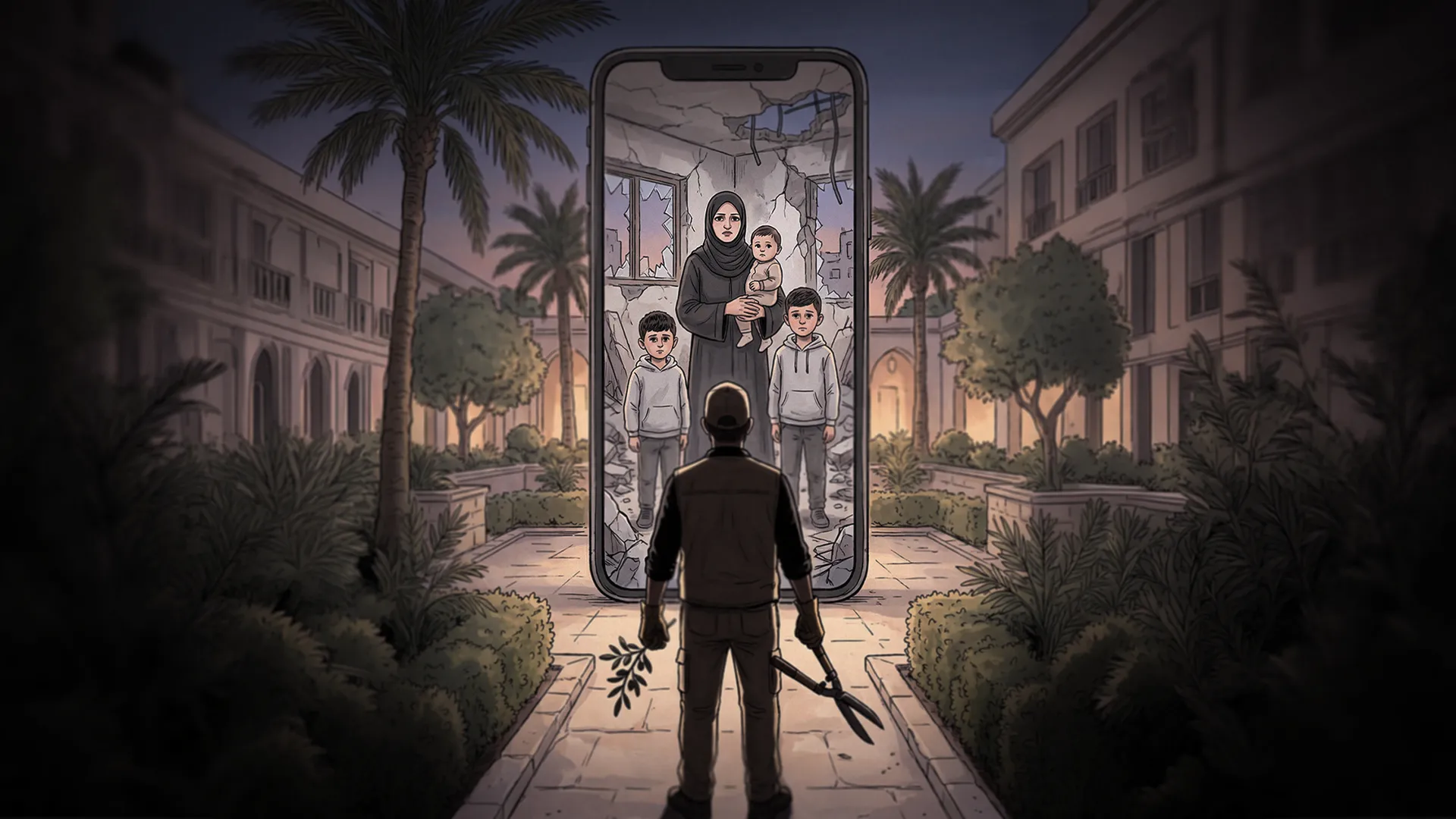Separated by the Gaza war, a Palestinian yearns to see his family again