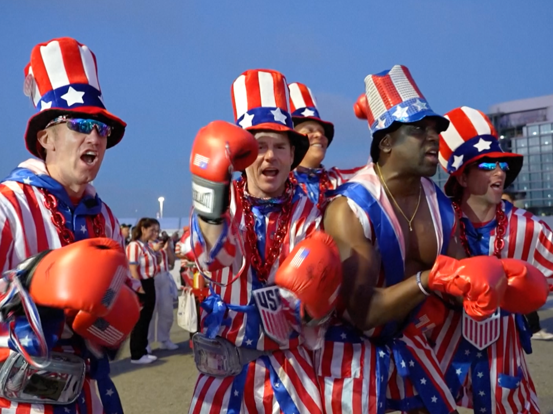 US fans celebrate victory over Paraguay in World Cup opener