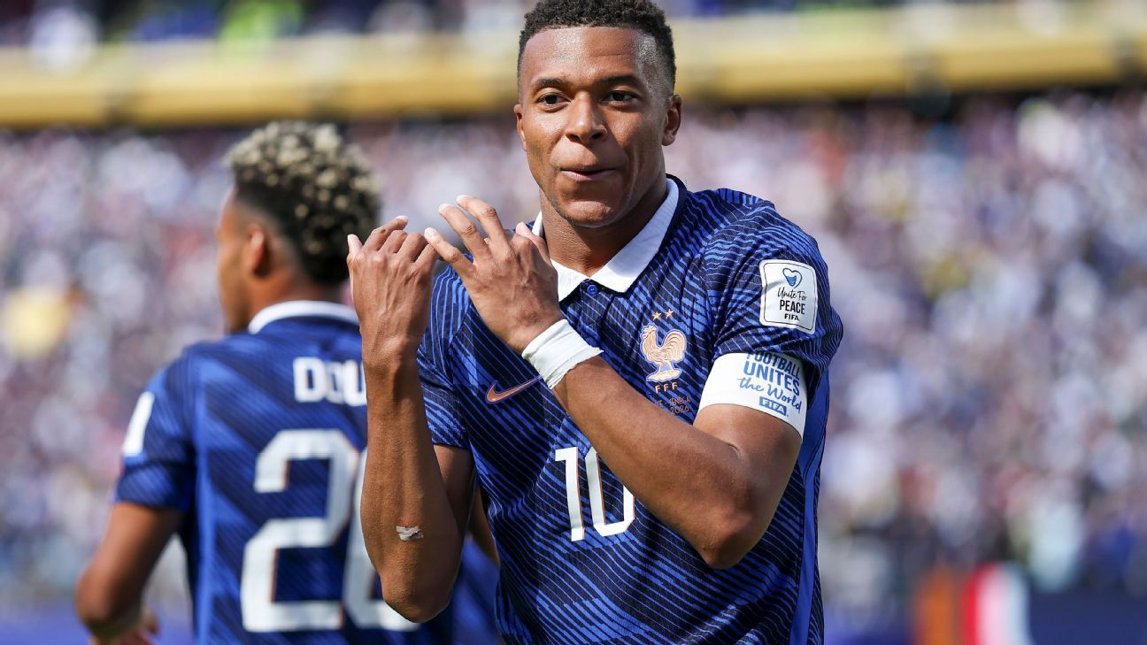 Mbappé scores stunner, breaks France record in win...