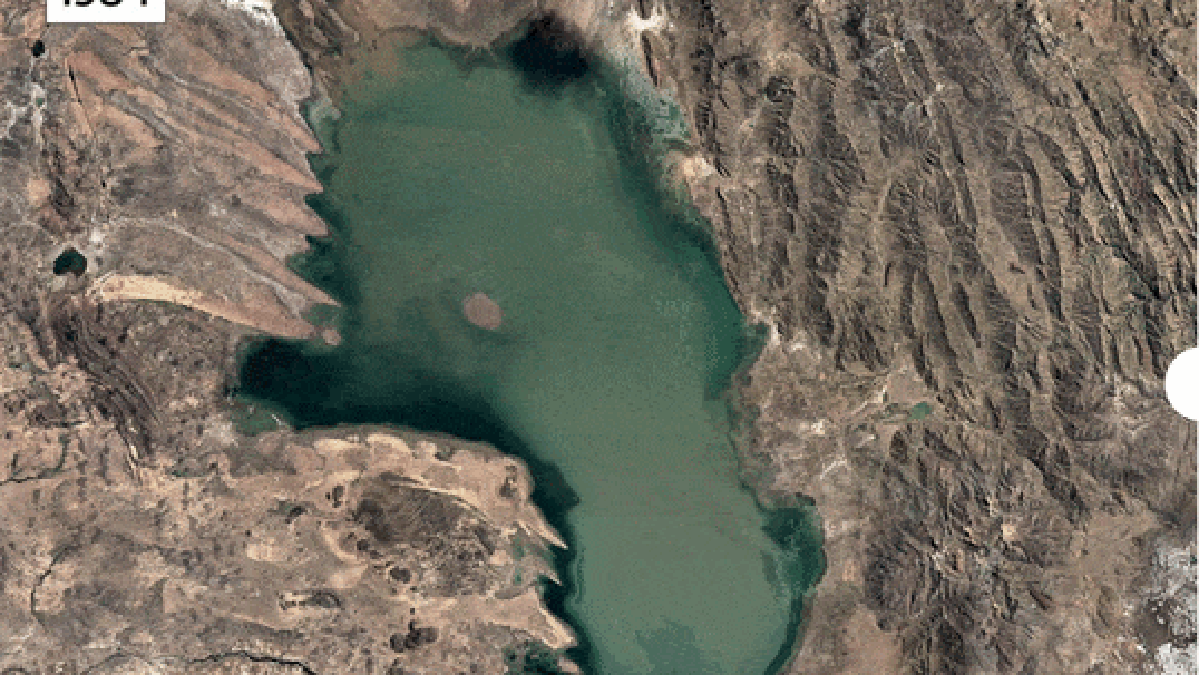 Satellite images show 10 places where water is disappearing globally