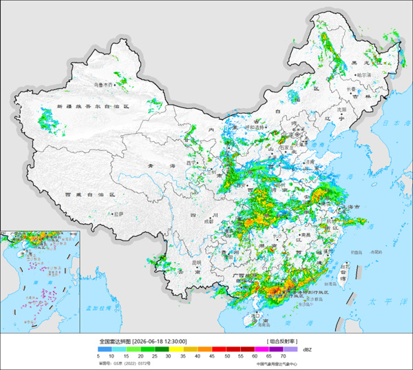端午节强降雨持续，暴雨大暴雨集中在长江中下游，北方多雷雨并伴有强对流天气