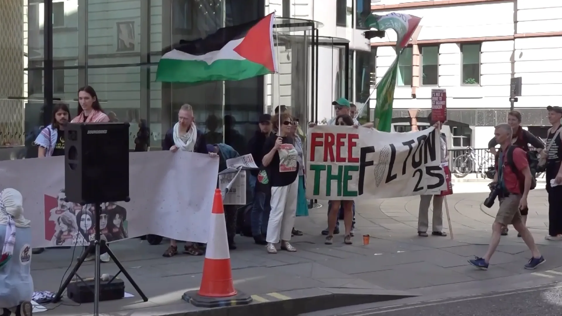 Pro-Palestine protesters rally for ‘Filton 25’ activists at UK court