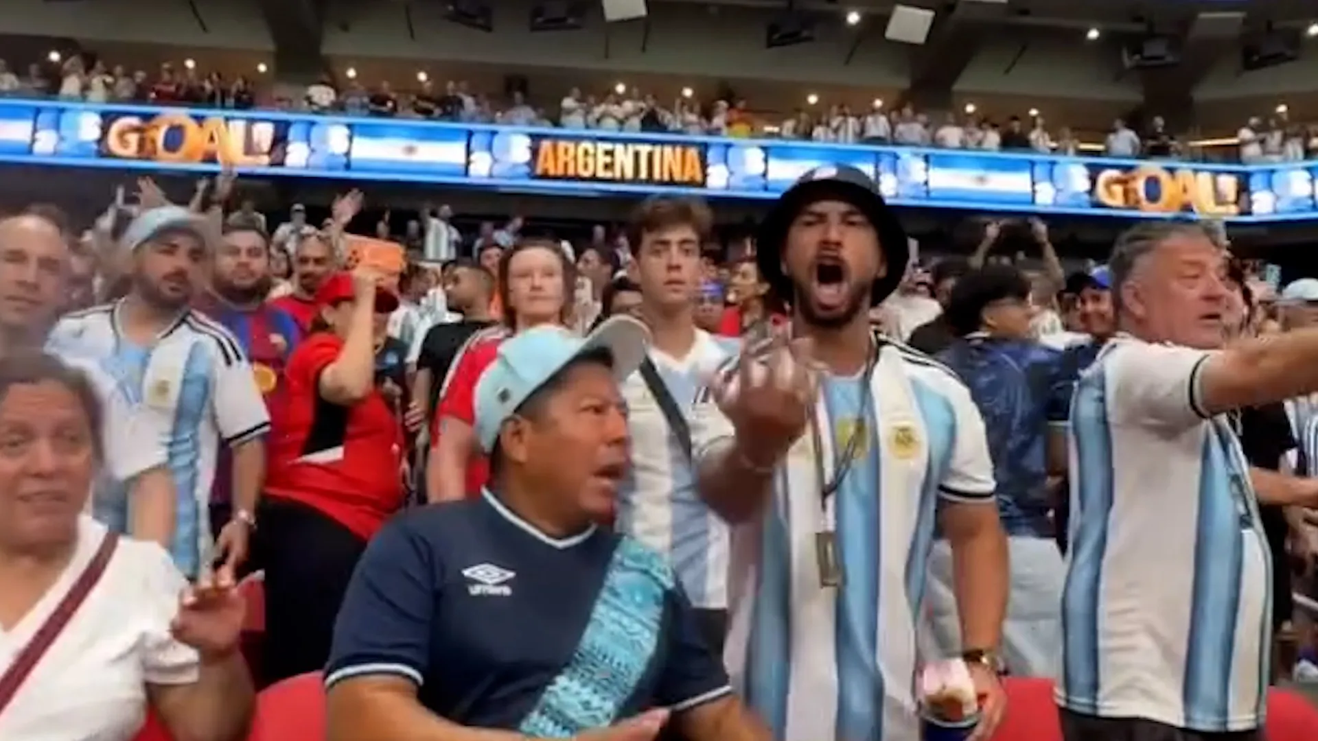 Argentina fans hurl beer at Egypt supporters after final whistle